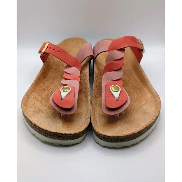 Birkenstock GIZEH Pink Braided Thong Sandals Sz 42 / US Womens 11 - Men 9 - Picture 2 of 6